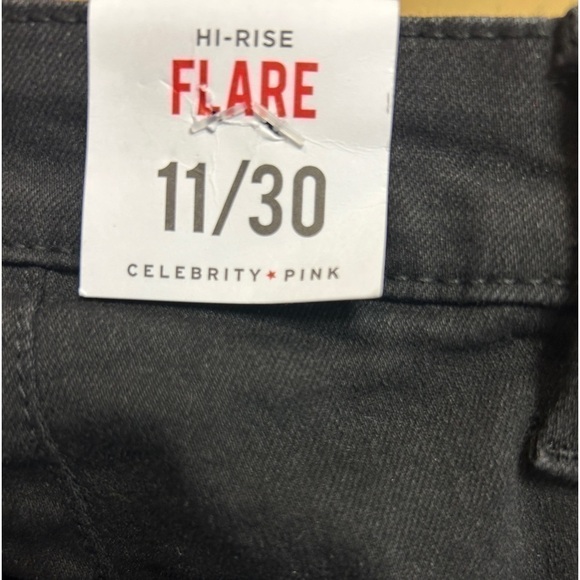 Celebrity Pink Junior’s Pants Flare Black H/R Braided Waistband Size-11 NWT - Picture 7 of 9